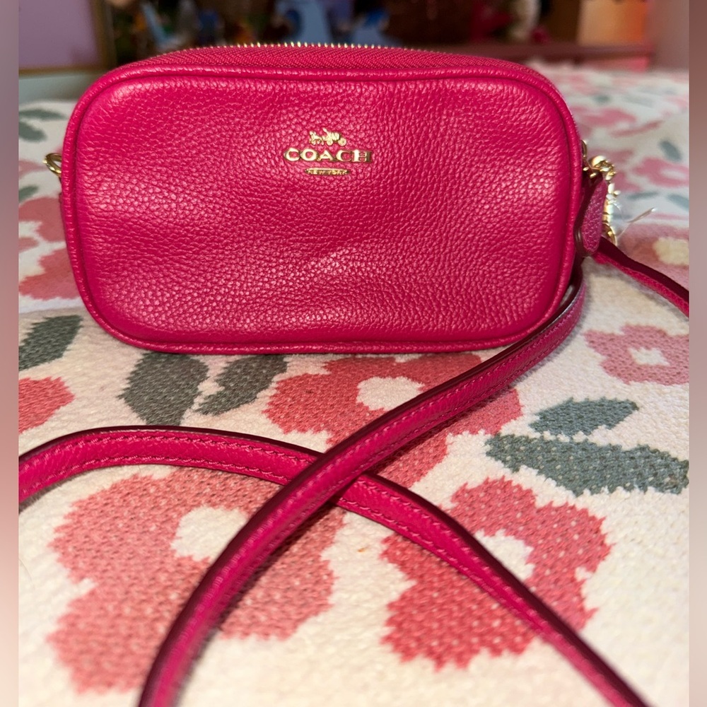 Coach Fuchsia Satchel Crossbody Clutch Bag